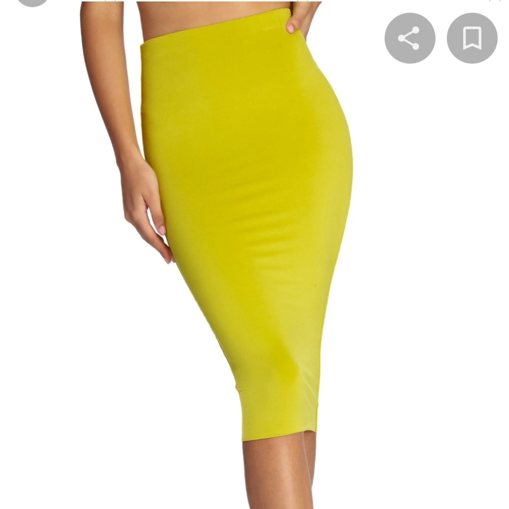 New neon Green pencil skirt